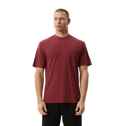 Afends Classic Retro Tee - Washed Burgundy