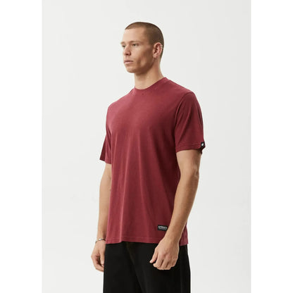 Afends Classic Retro Tee - Washed Burgundy