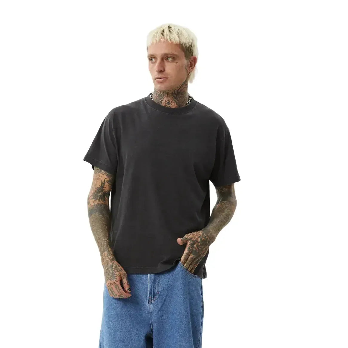 Afends Genesis Heavywight Boxy Tee - Stone - Welcome Boardstore