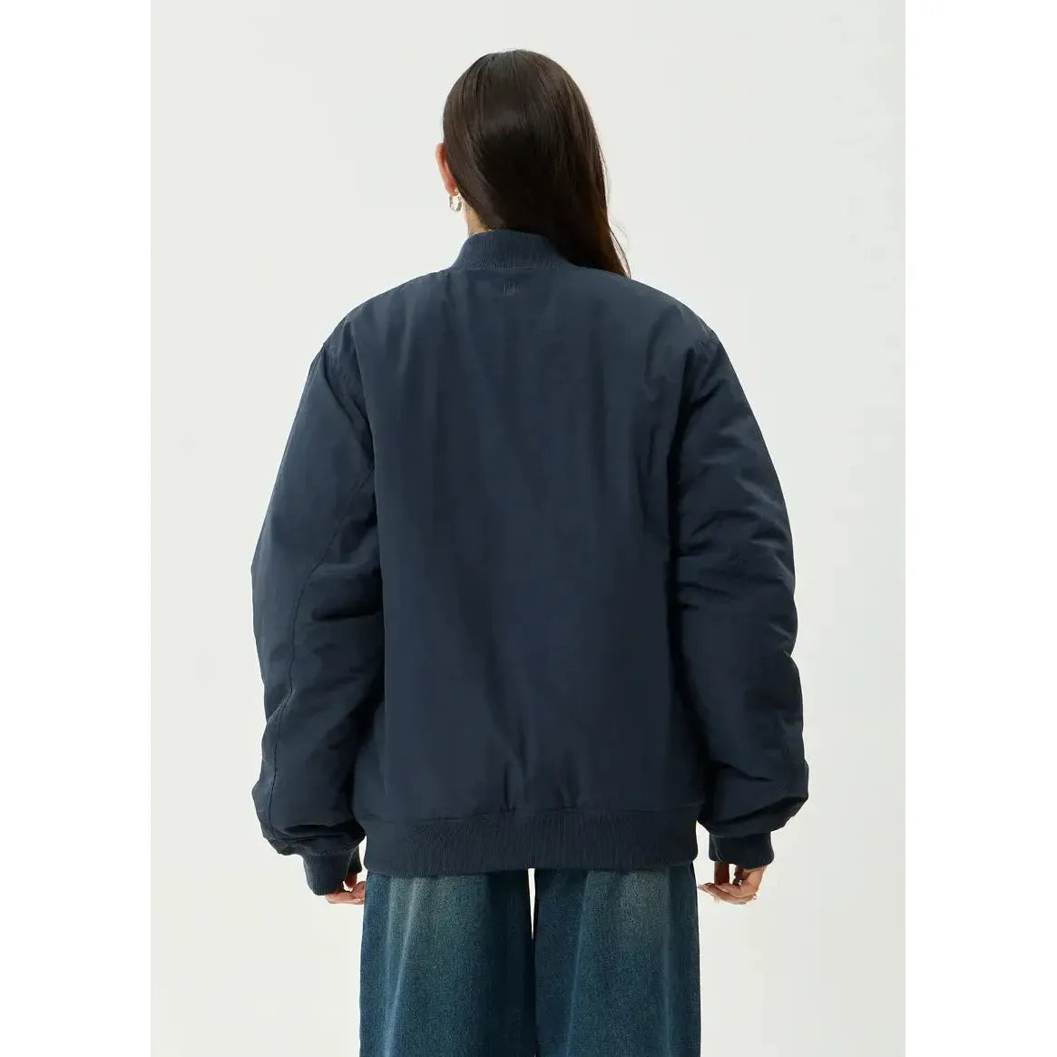 Afends No More Bombs Recycled Bomber Jacket - Deep Sea