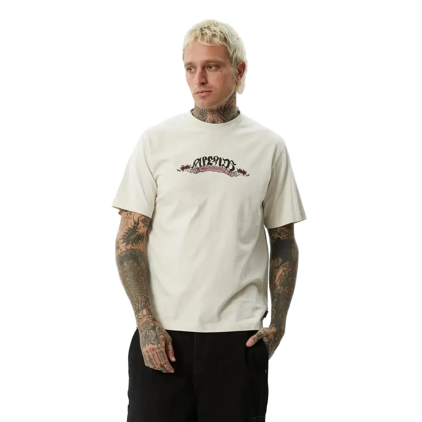 Afends Ink Retro Tee - Moonbeam