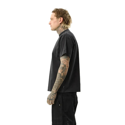 Afends Spinal Boxy Tee - Stone Black