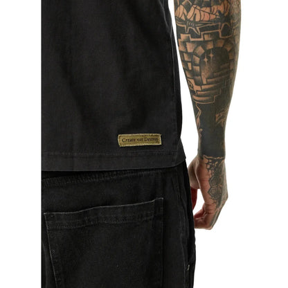 Afends Spinal Boxy Tee - Stone Black