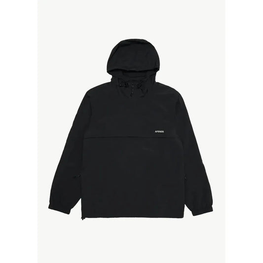 Afends System Water Resistant Spray Anorak Jacket - Black