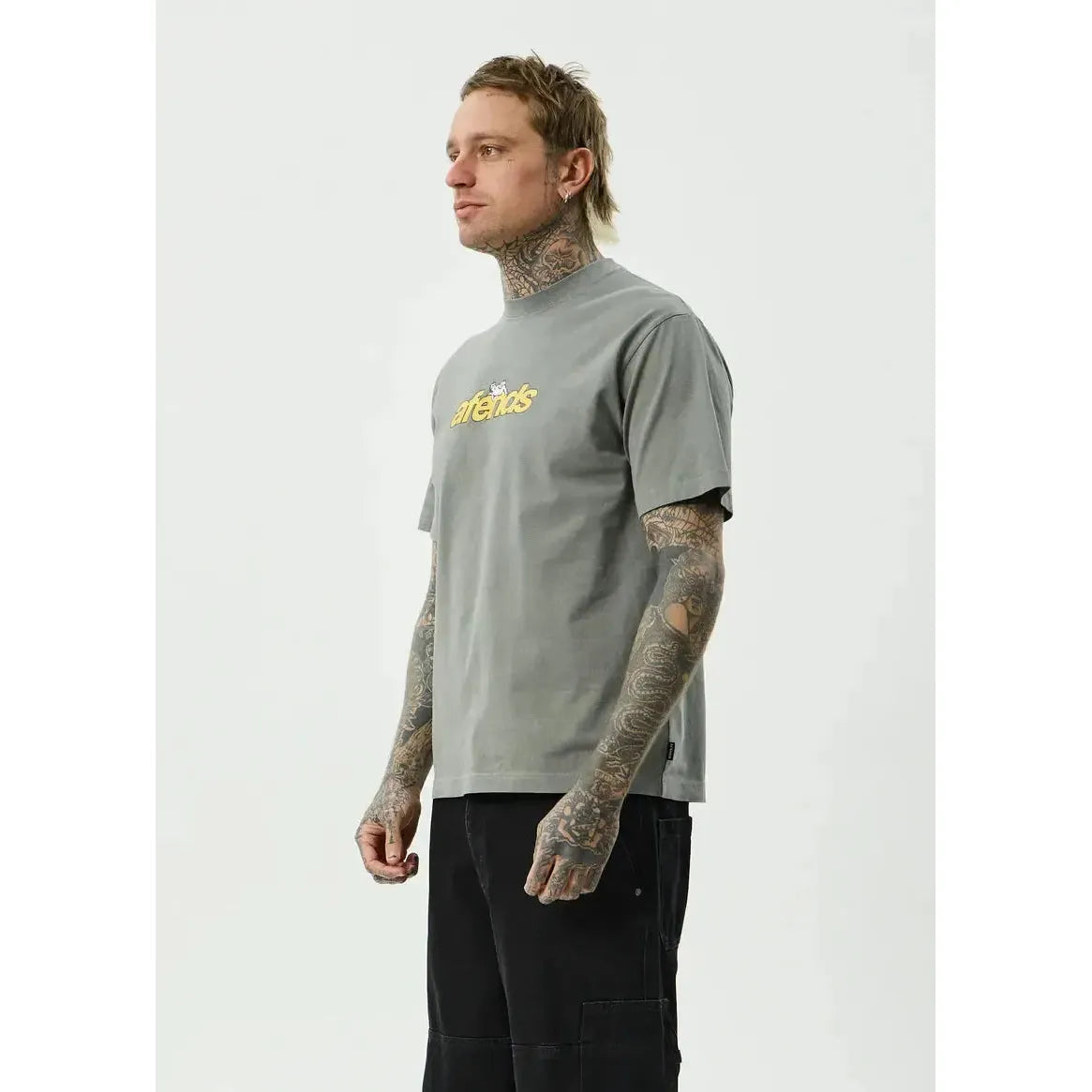 Afends Angel Boy Retro Fit Tee - Washed Sycamore - Welcome Boardstore