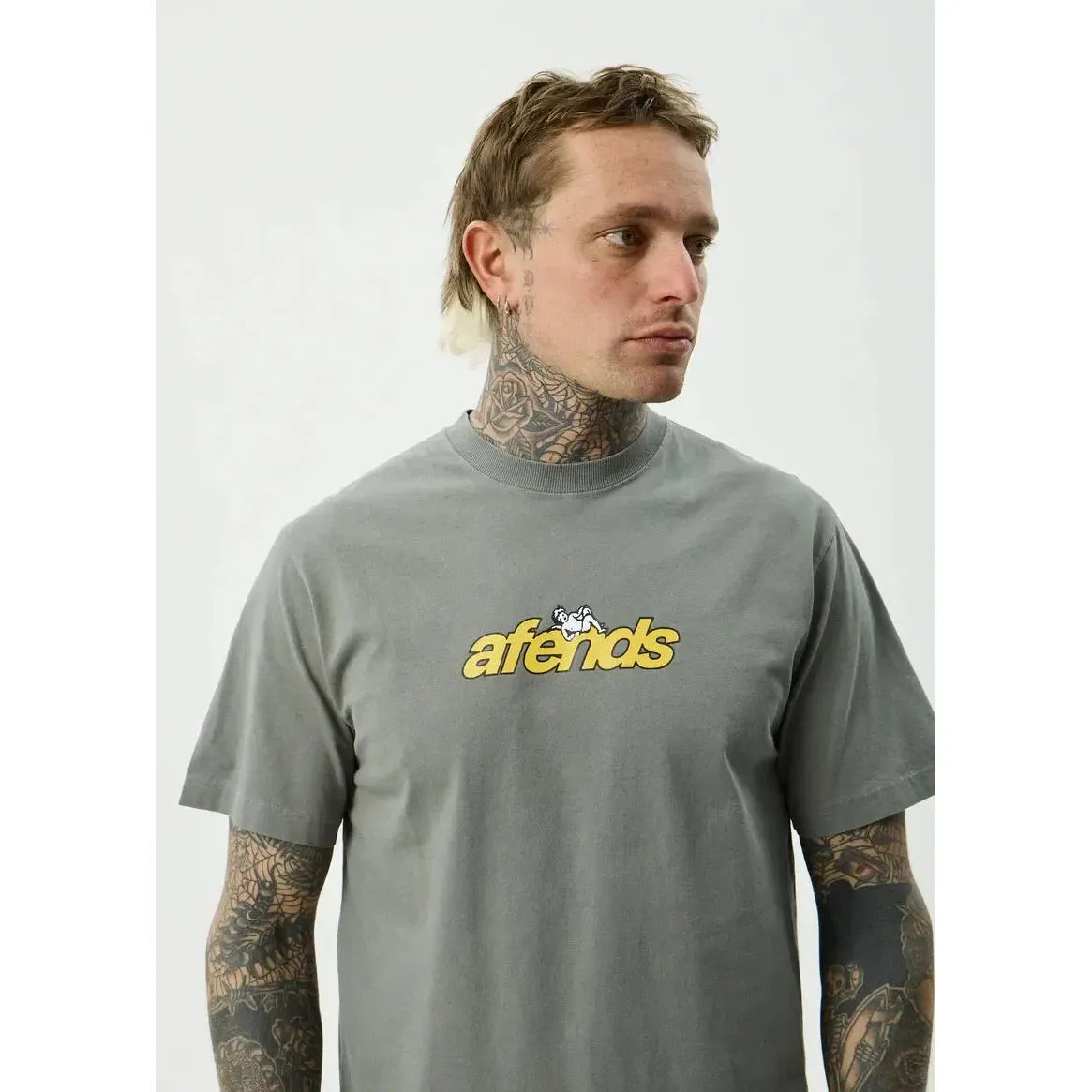 Afends Angel Boy Retro Fit Tee - Washed Sycamore - Welcome Boardstore