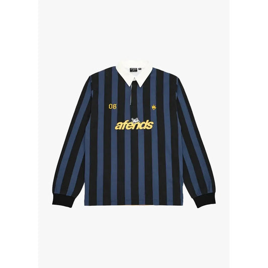 Afends Angel Boy Rugby Long Sleeve Tee - Black Stripe