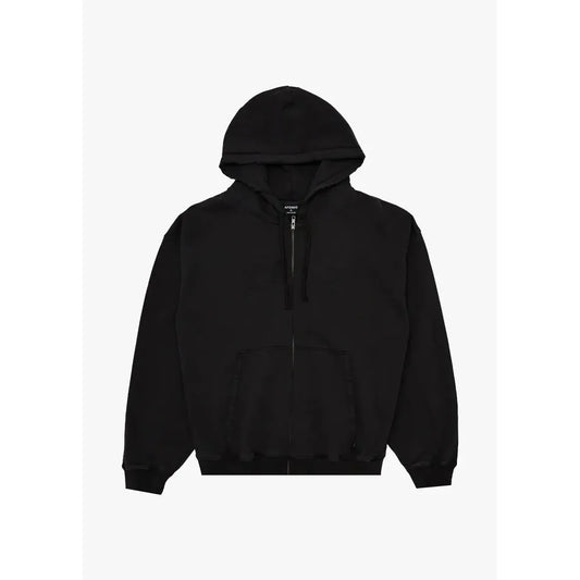 Afends Residence Boxy Zip Hoodie - Stone Black
