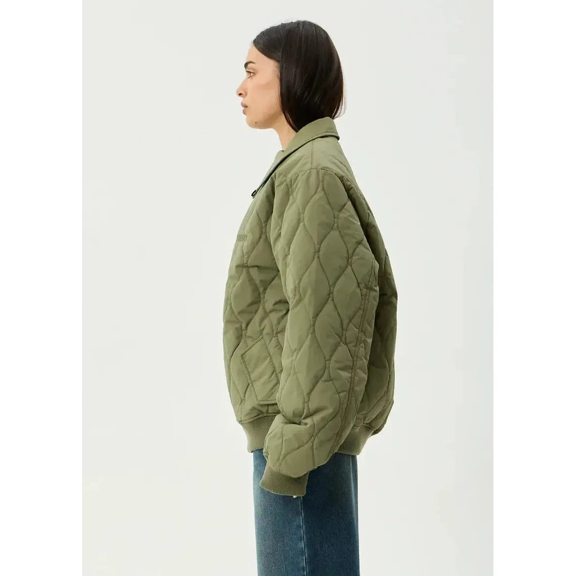 Afends Mellross Recycled Bomber Jacket - Military