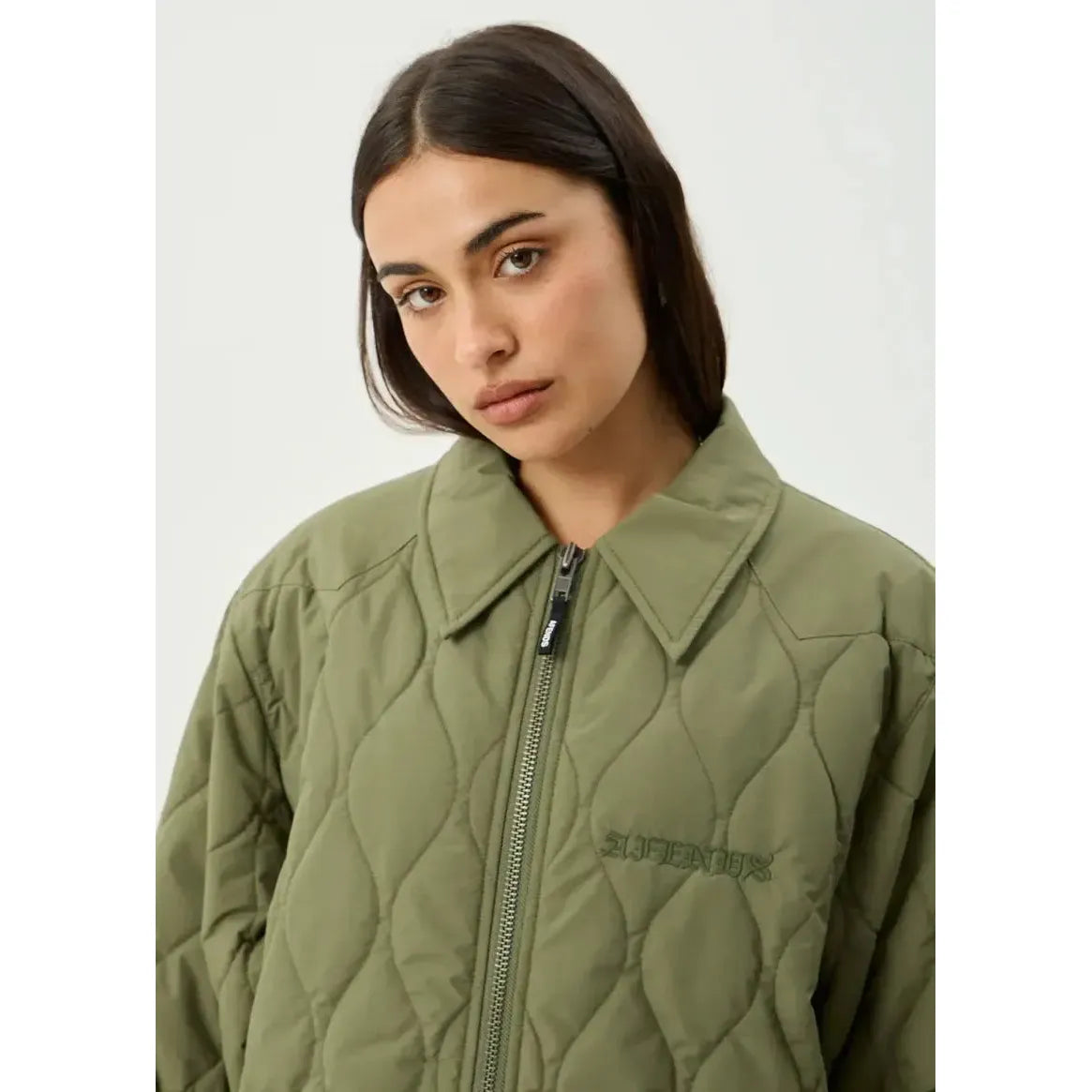 Afends Mellross Recycled Bomber Jacket - Military