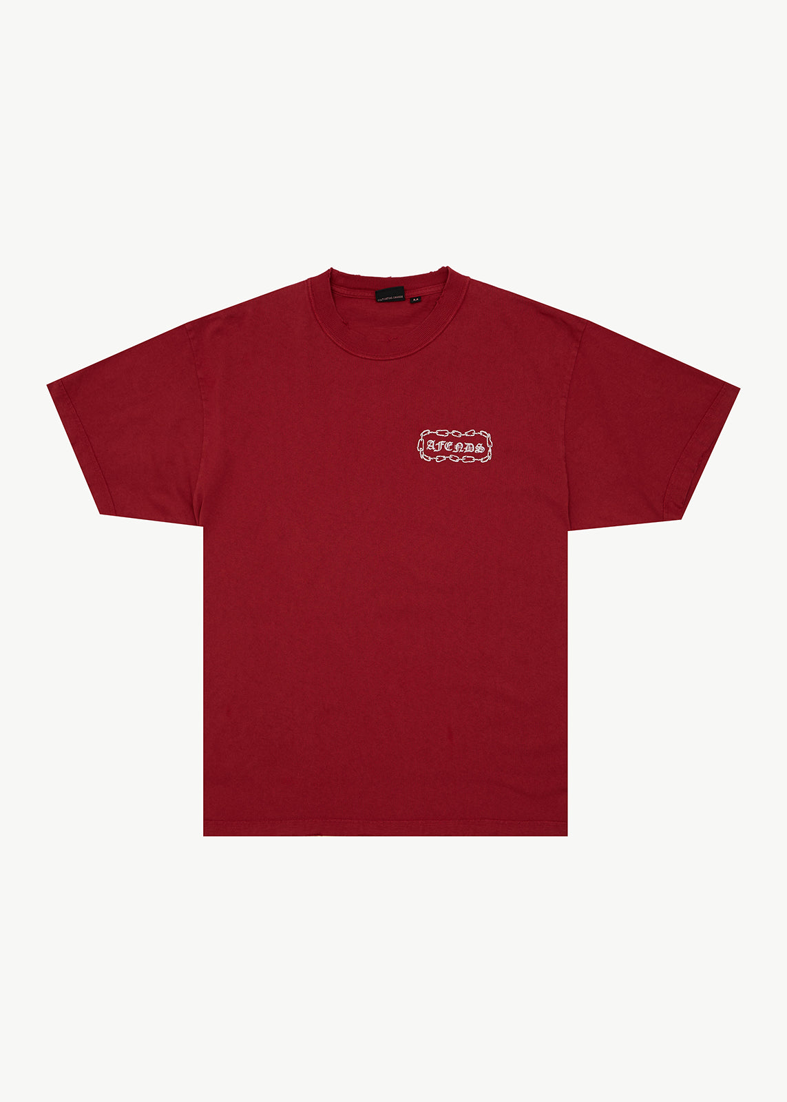Afends Spiritual Heavyweight Boxy Tee Vintage Ketchup — lifestyle