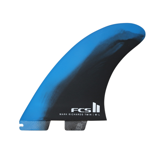FCS II Mark Richards Twin + 1 Fin Set - Blue/Black