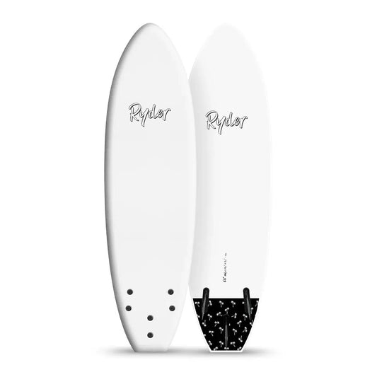 Ryder Mal Series 6'6FT Foam Surfboard - White