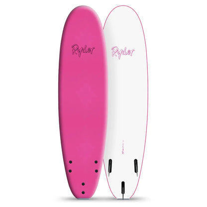 Ryder Mal Series 7FT Foam Surfboard - Neon Pink