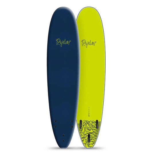 Ryder Mal Series 8FT Foam Surfboard - Mid Blue