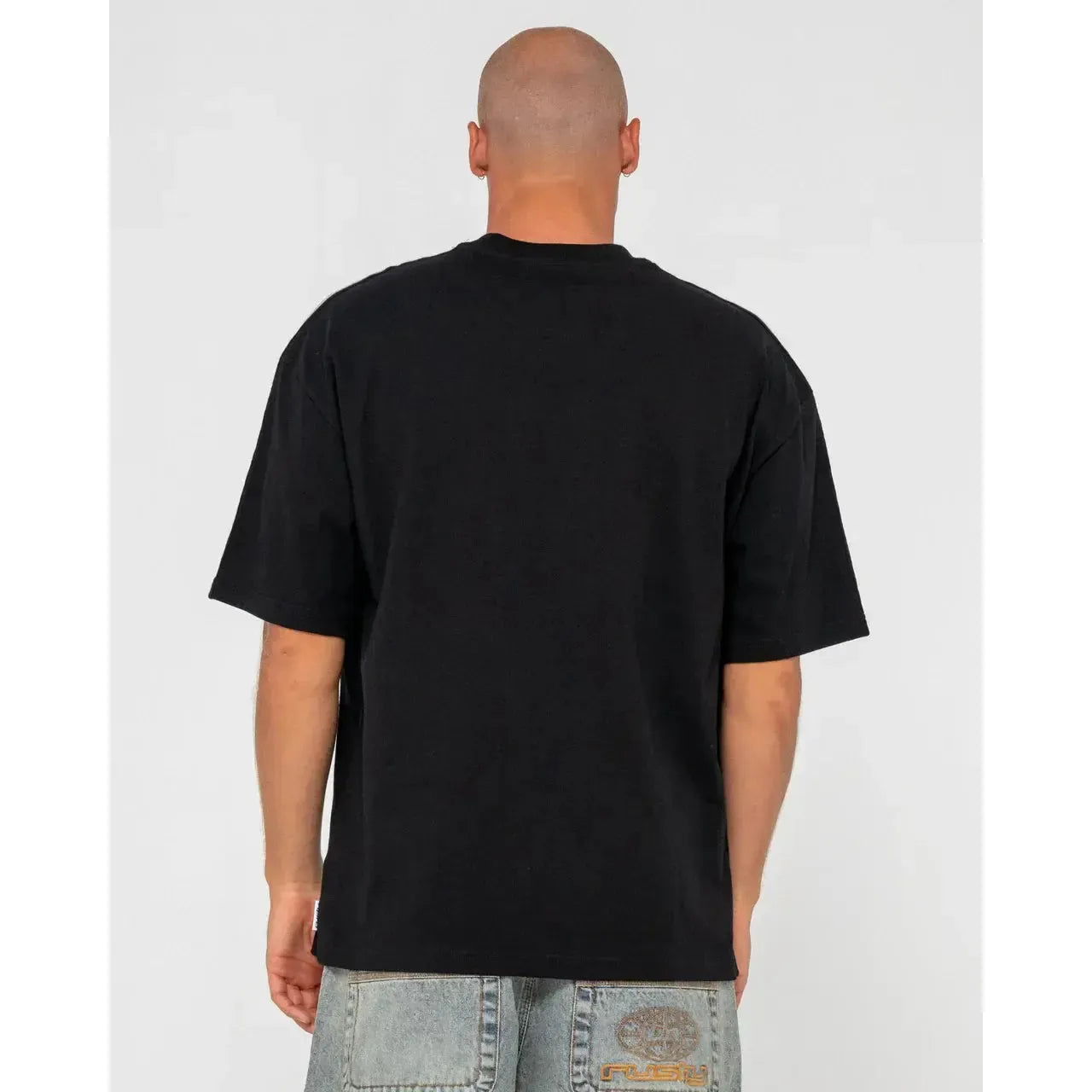 Rusty Gaffa Taped Short Sleeve T-Shirt - Black