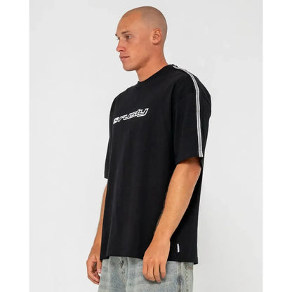 Rusty Gaffa Taped Short Sleeve T-Shirt - Black