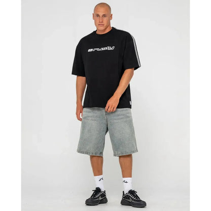Rusty Gaffa Taped Short Sleeve T-Shirt - Black