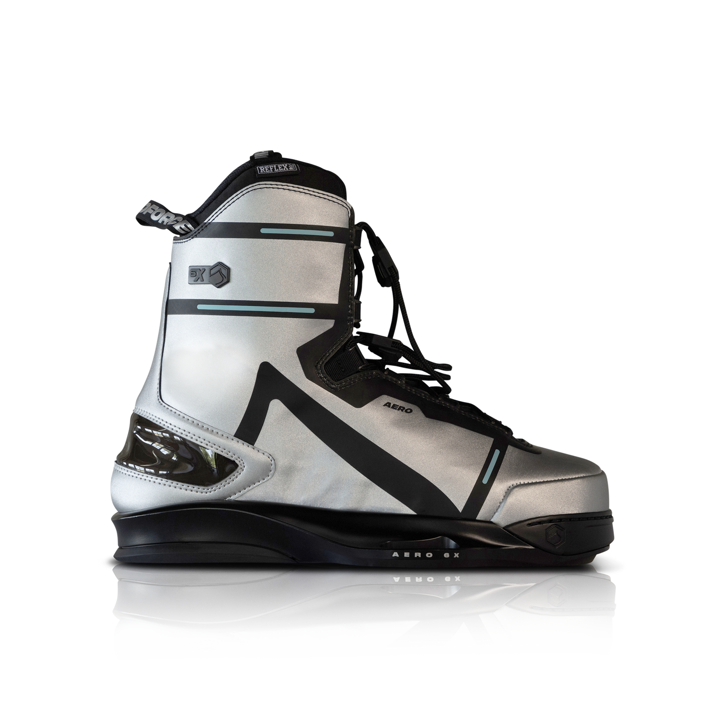 2027 Liquid Force Aero 6X Wakeboard Bindings Silver - side profile