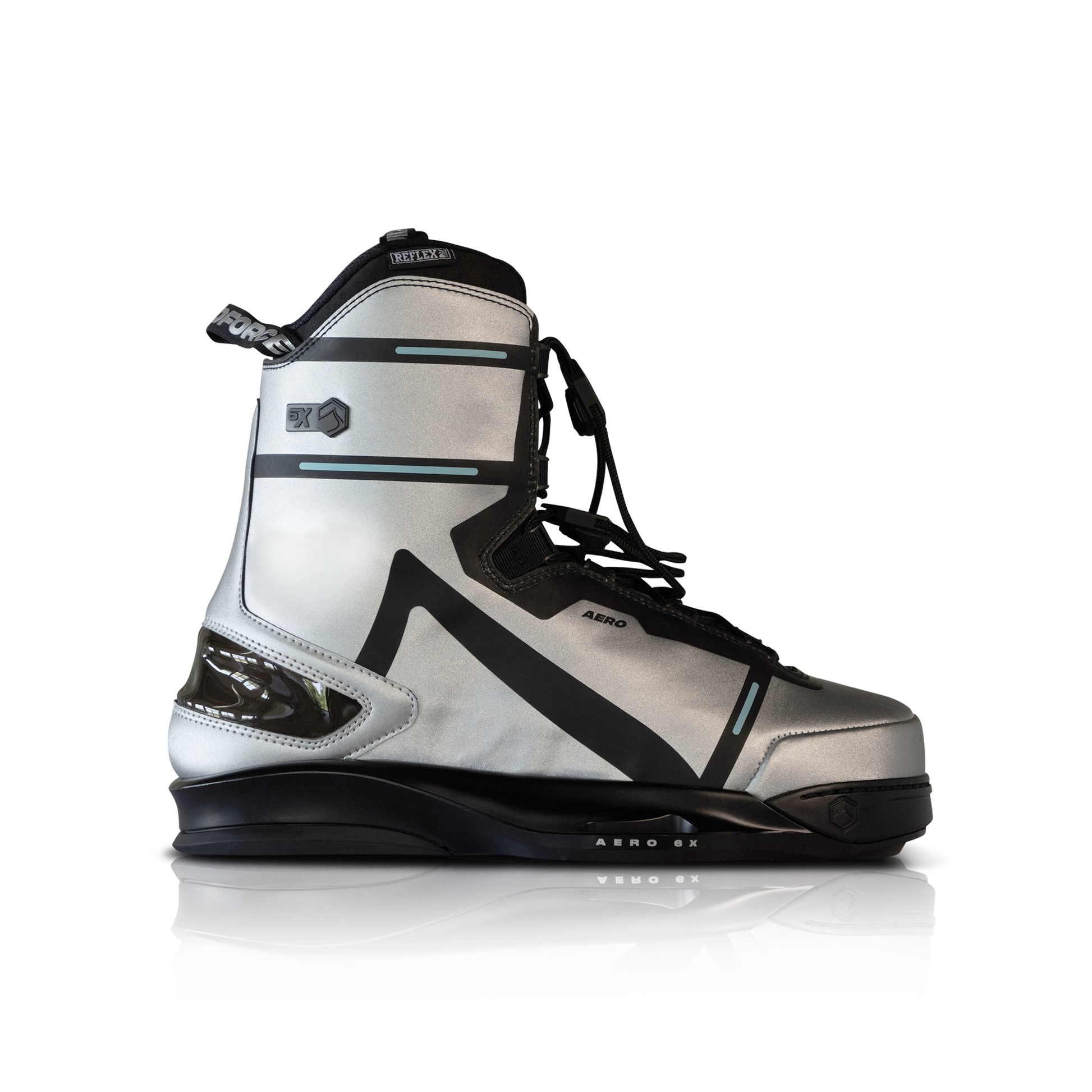2027 Liquid Force Aero 6X Wakeboard Bindings Silver - side profile
