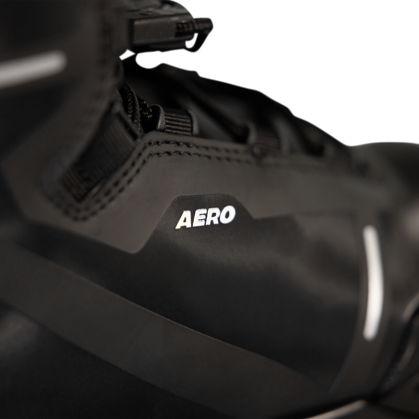 2027 Liquid Force Aero 6X Wakeboard Bindings Black - laser cut sonic welded upper detail