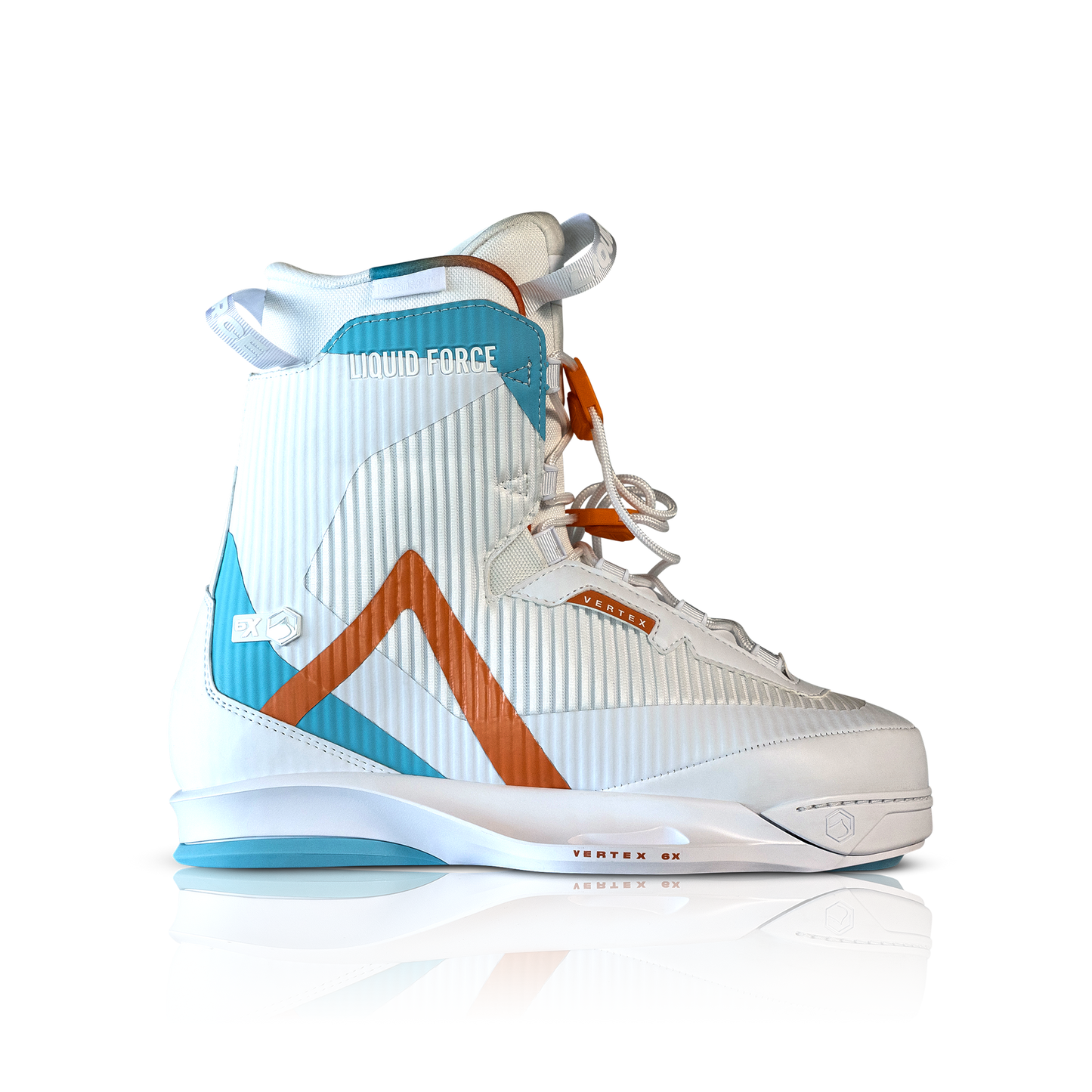 2027 Liquid Force Vertex 6X Wakeboard Bindings White - side profile