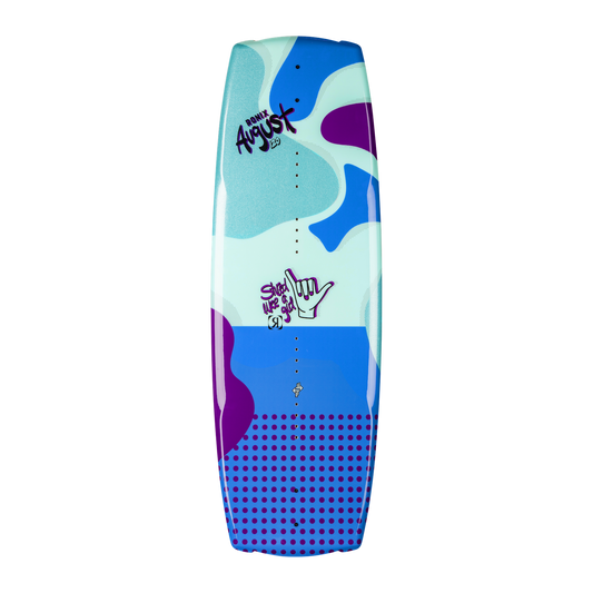 2027 Ronix August Kids Wakeboard Shaka Blue / Purple — topsheet graphic