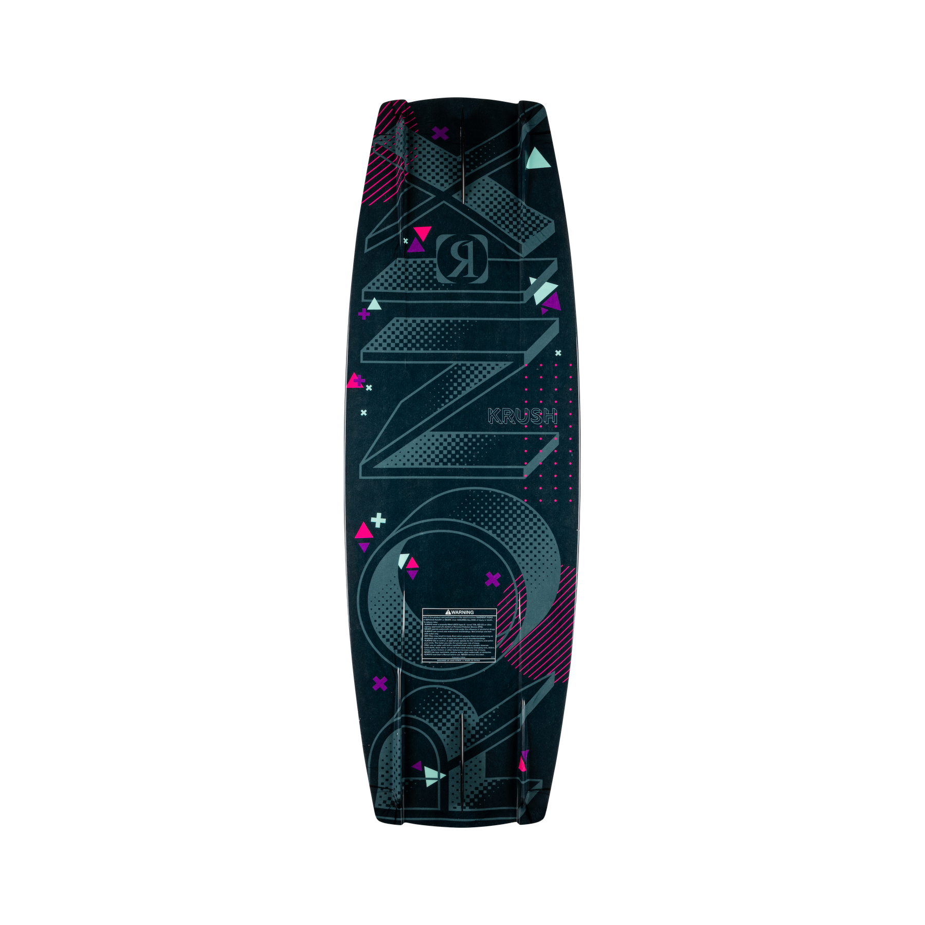 2027 Ronix Krush Wakeboard Package — base, variable rail and moulded-in fin detail