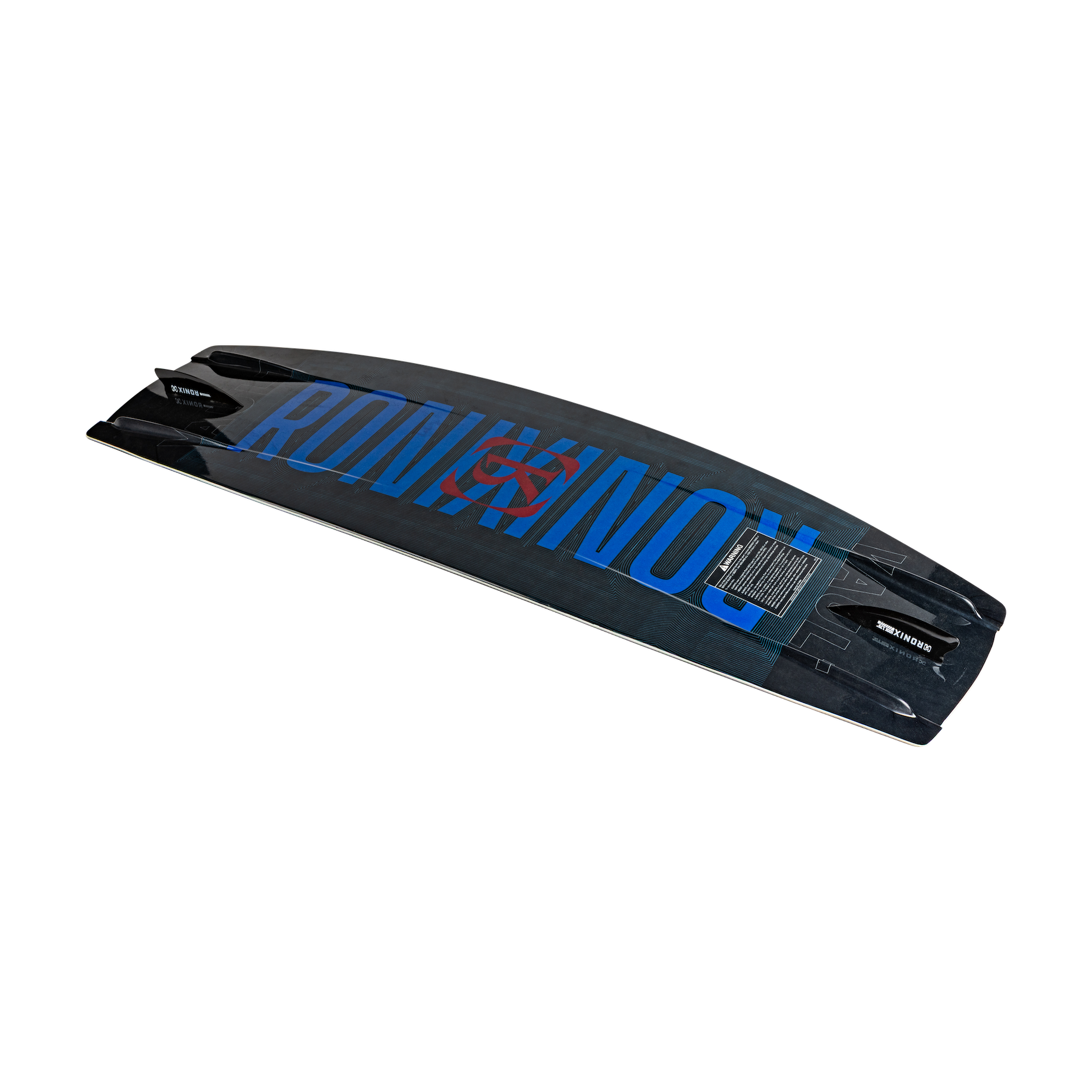 2027 Ronix Vault Wakeboard Package — base, variable rail and moulded-in fin detail