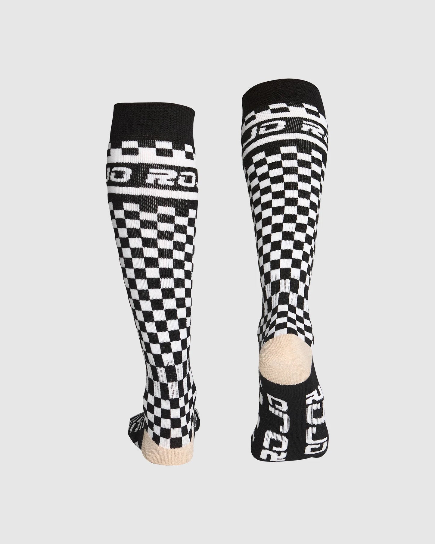 Rojo Checker Socks - True Black