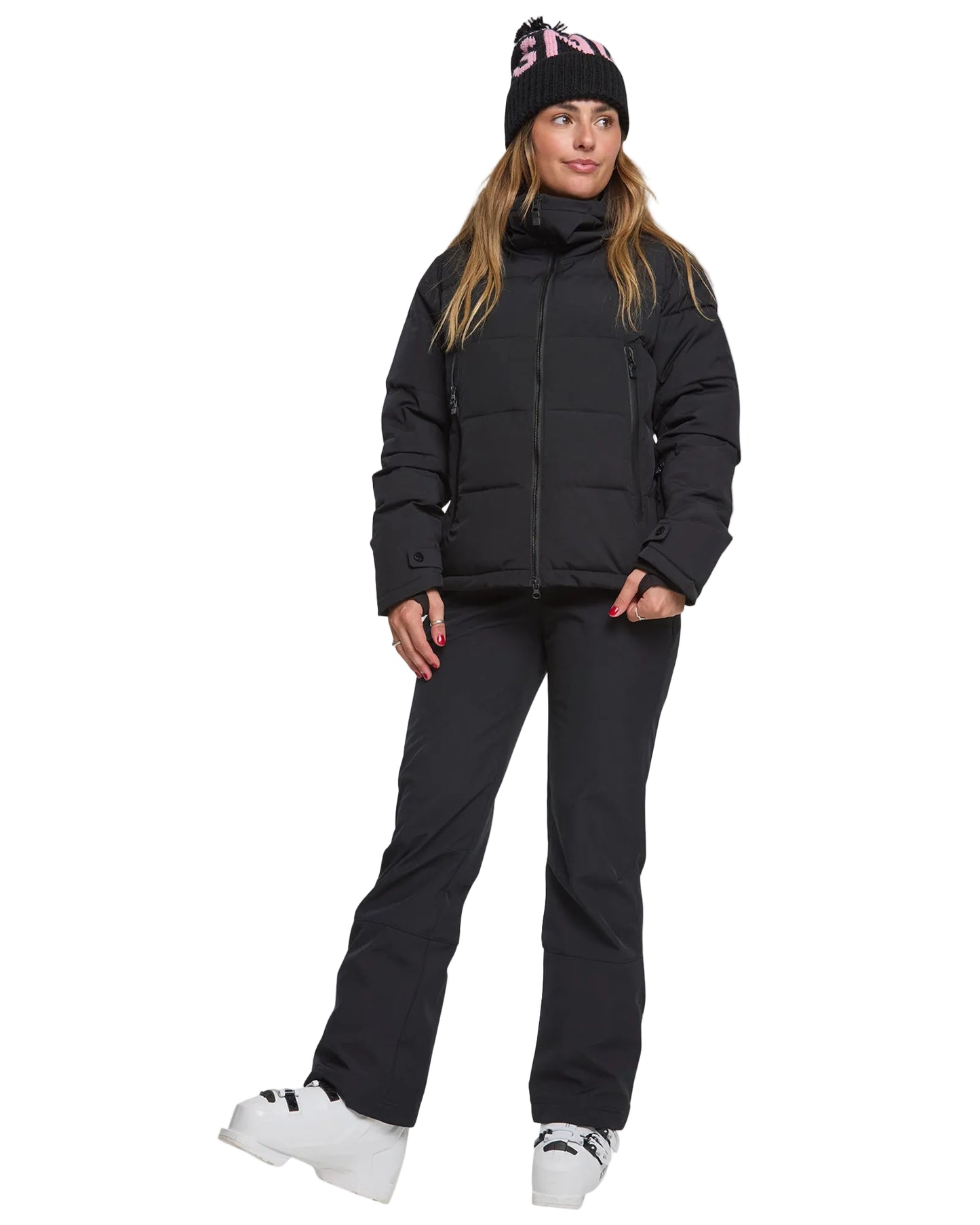 ROJO Chalet Crop Jacket - True Black - Front