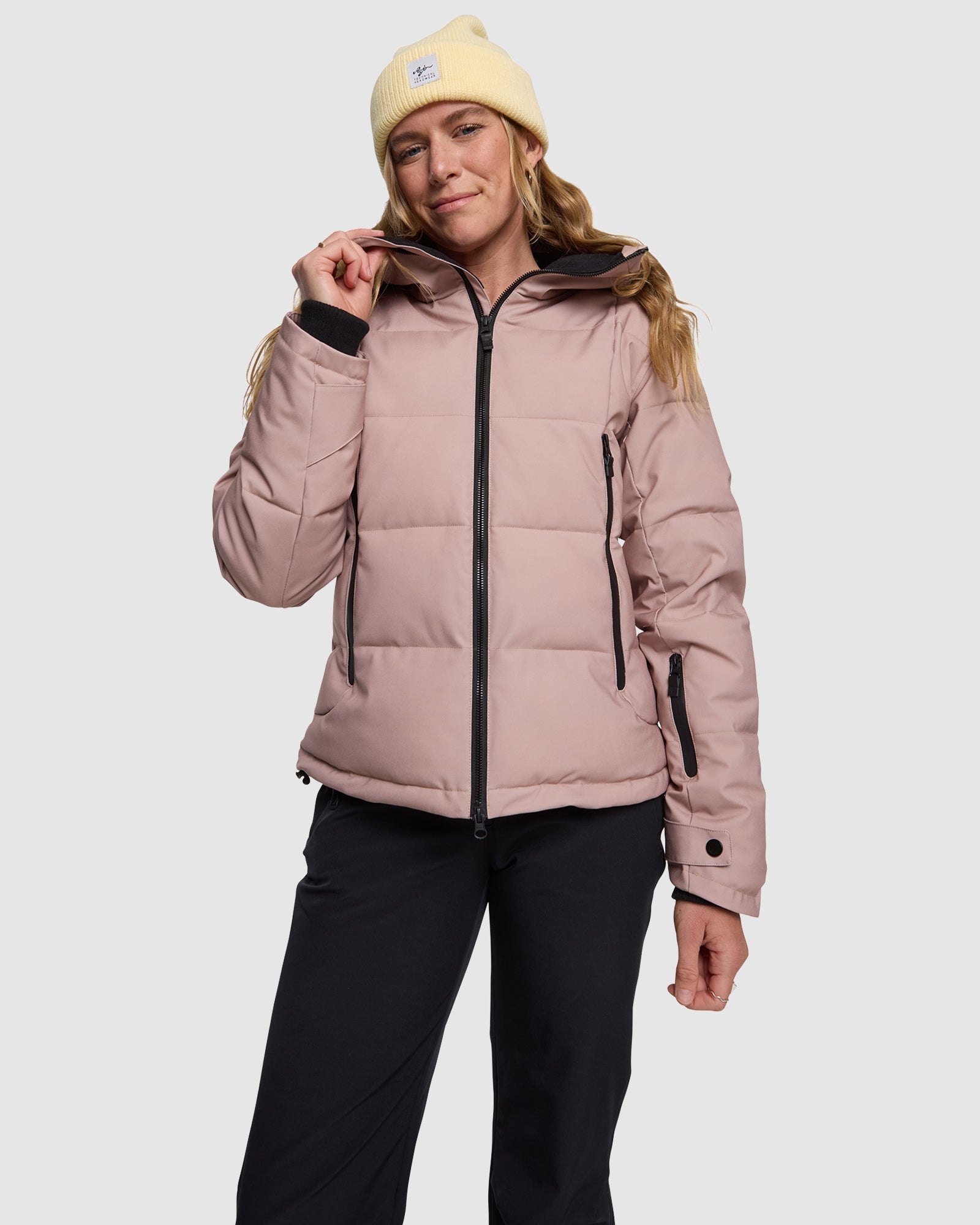 ROJO Chalet Crop Jacket - Warm Taupe - Front