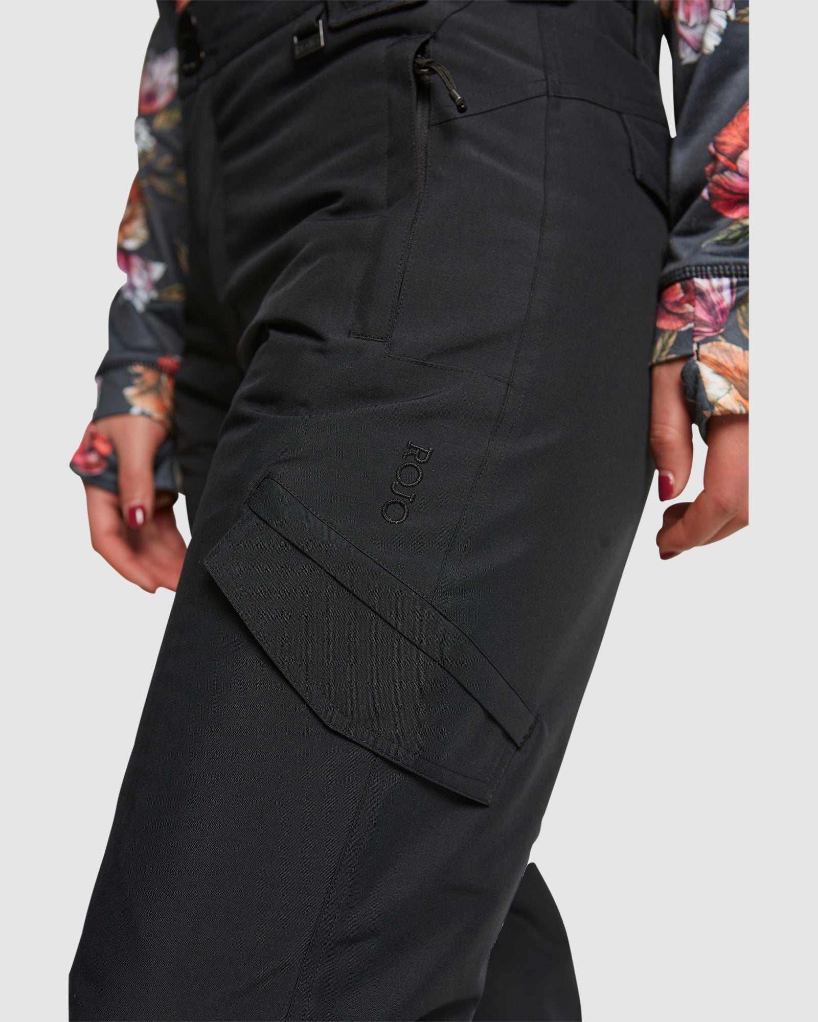Rojo Adventure Awaits Snow Pant - True Black hem detail