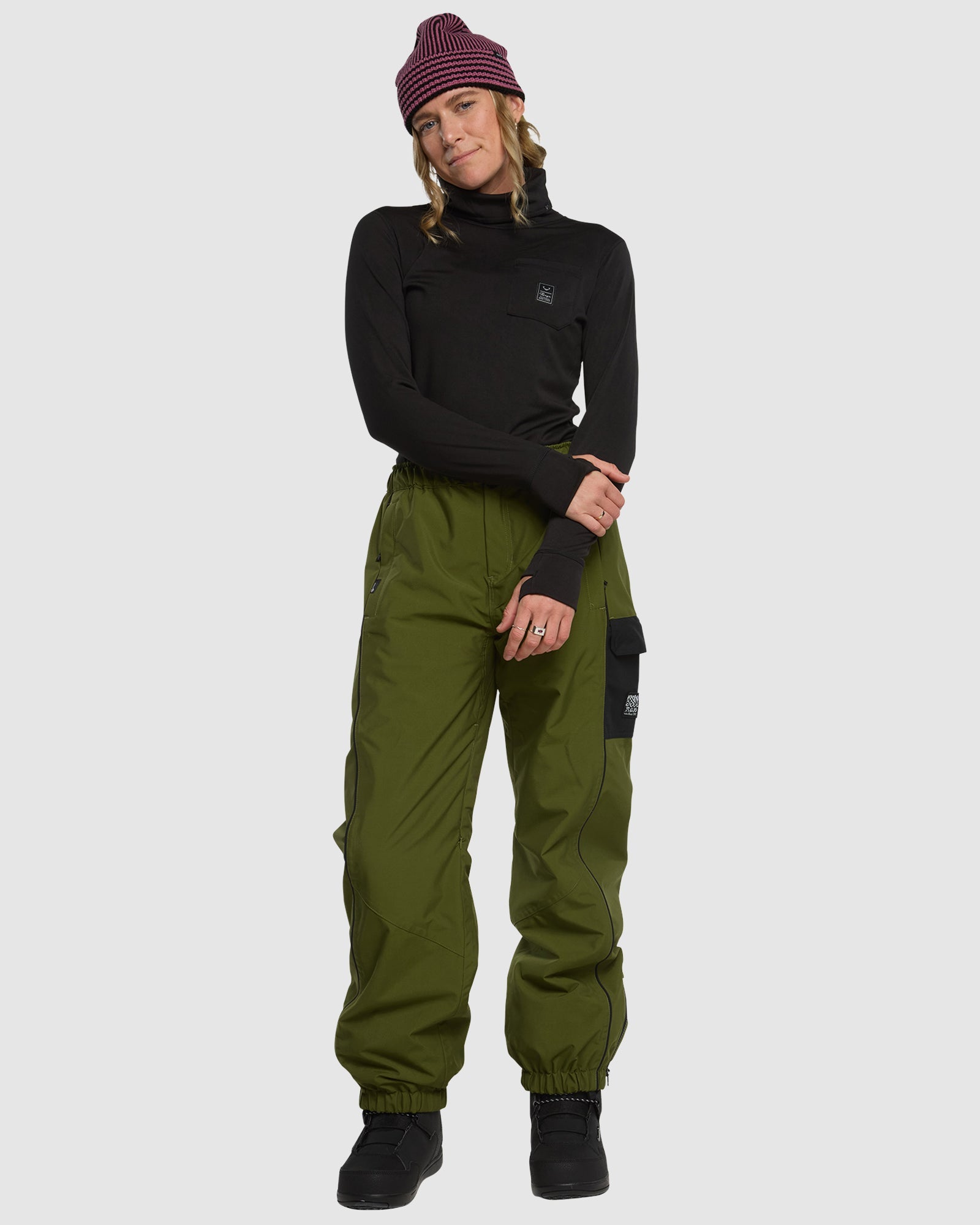 ROJO She Ripz Snow Pant 2.0 - Sphagnum - Front