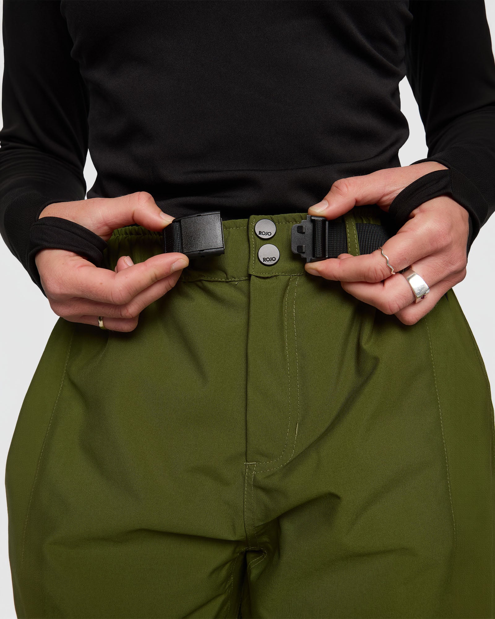 ROJO She Ripz Snow Pant 2.0 - Sphagnum - Cuff Detail