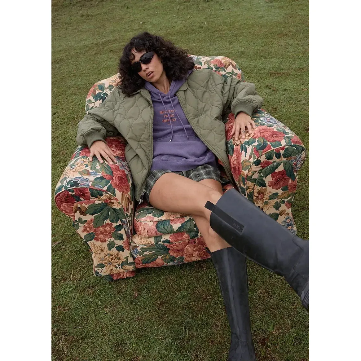 Afends Mellross Recycled Bomber Jacket - Military