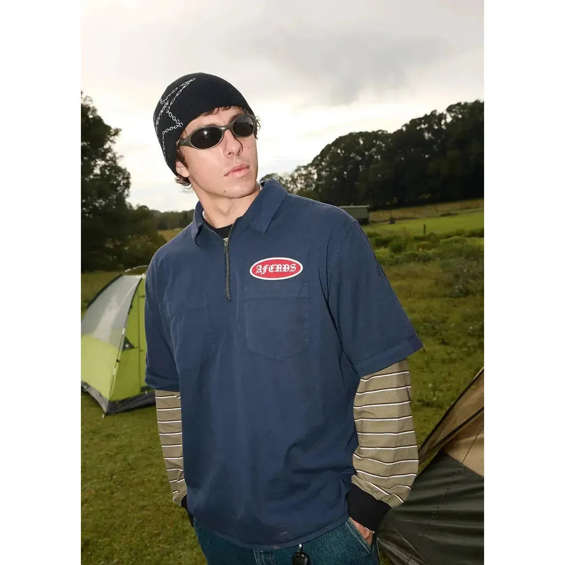 Afends Chains Recycled Beanie - Black