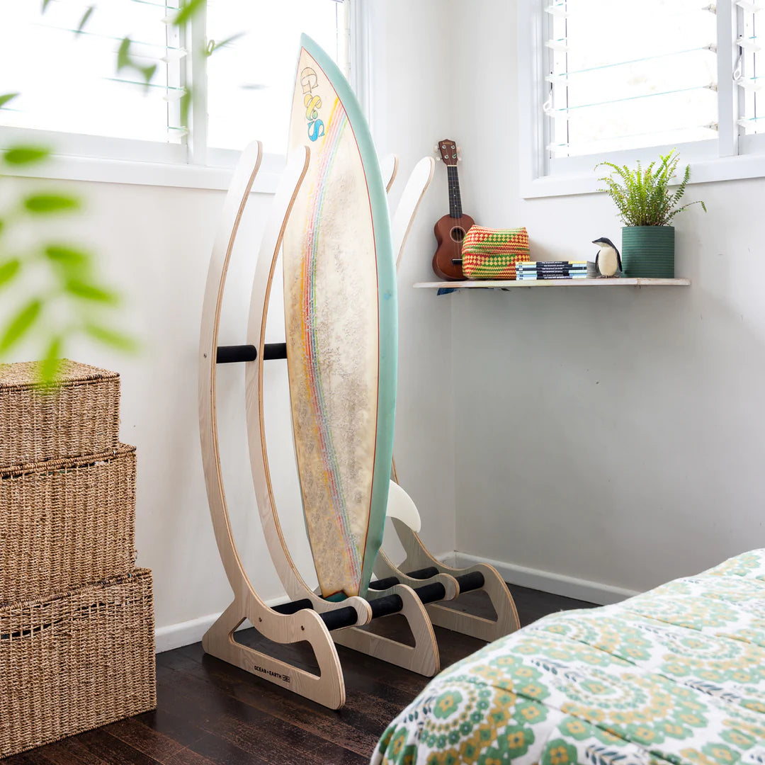 Ocean And Earth Freestanding Timber Surf Rack