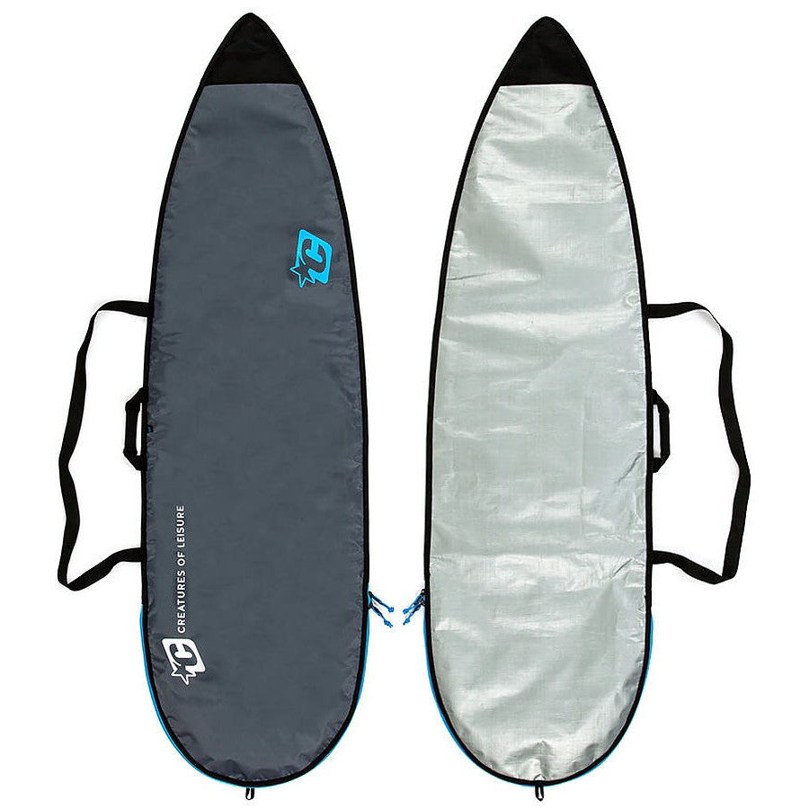 Creatures Of Leisure Shortboard Lite 6'7 Cover - Charcoal / Cyan