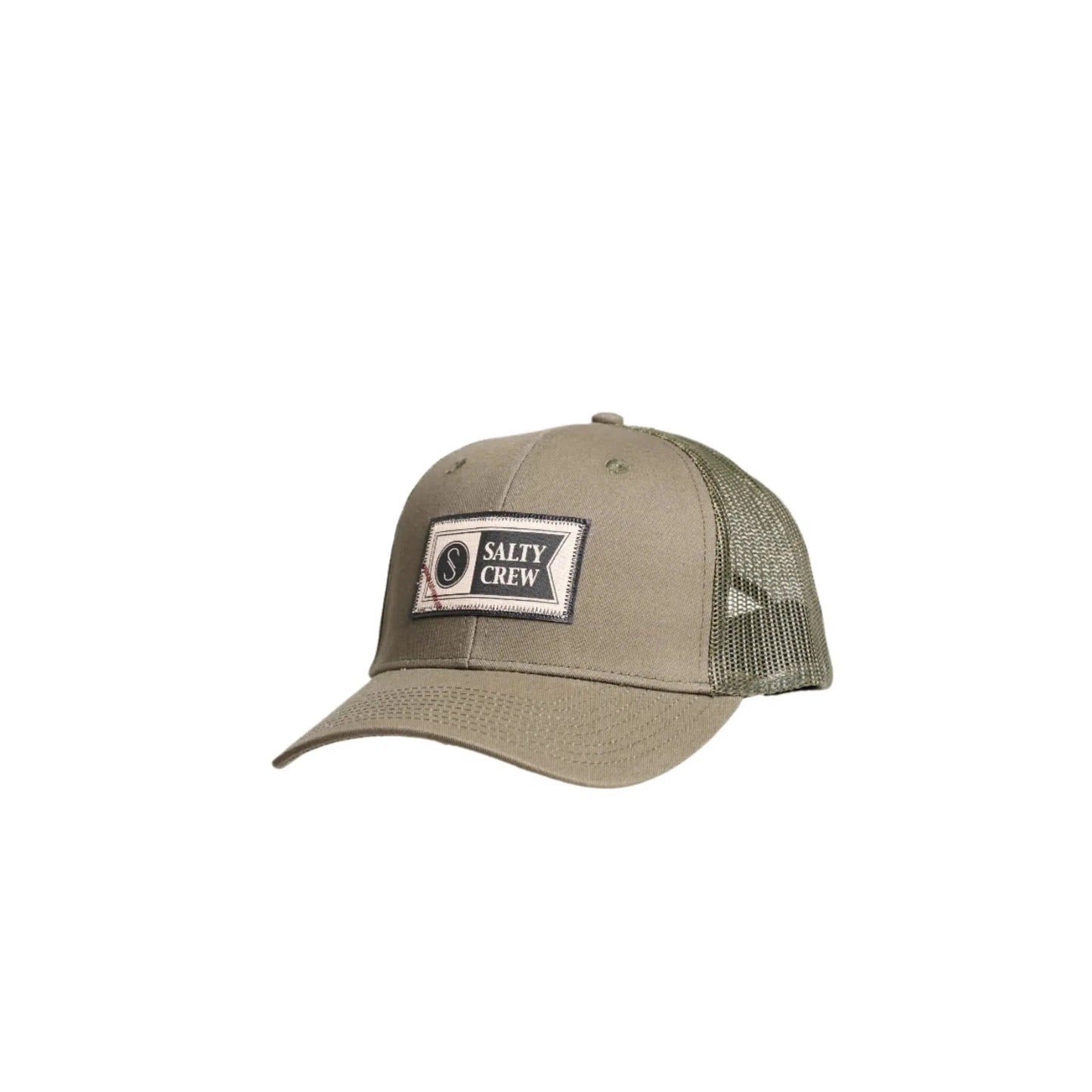 Salty Crew Topstitch Retro Trucker Hat - Olive