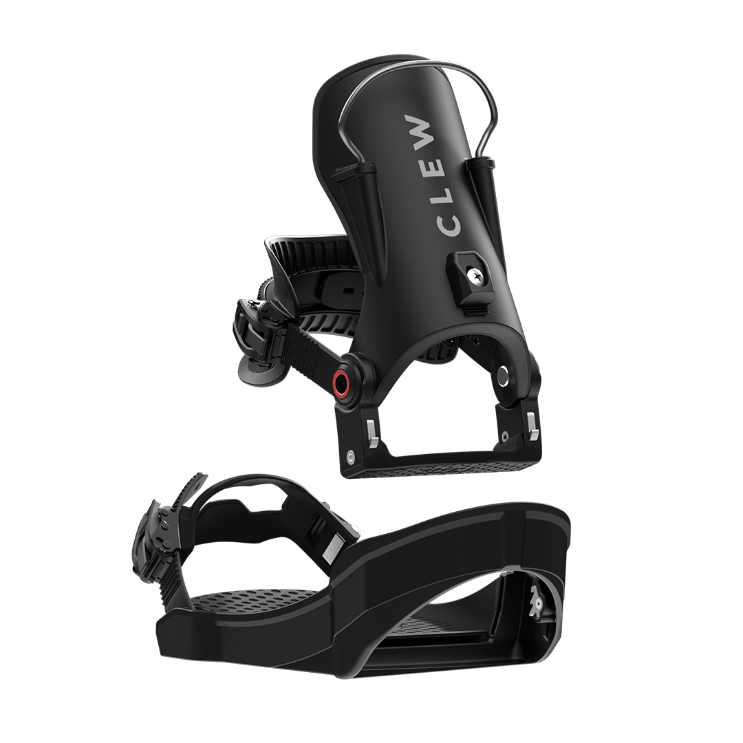 CLEW  Independence 1.0 Step in Snowboard Bindings | Black | Back View