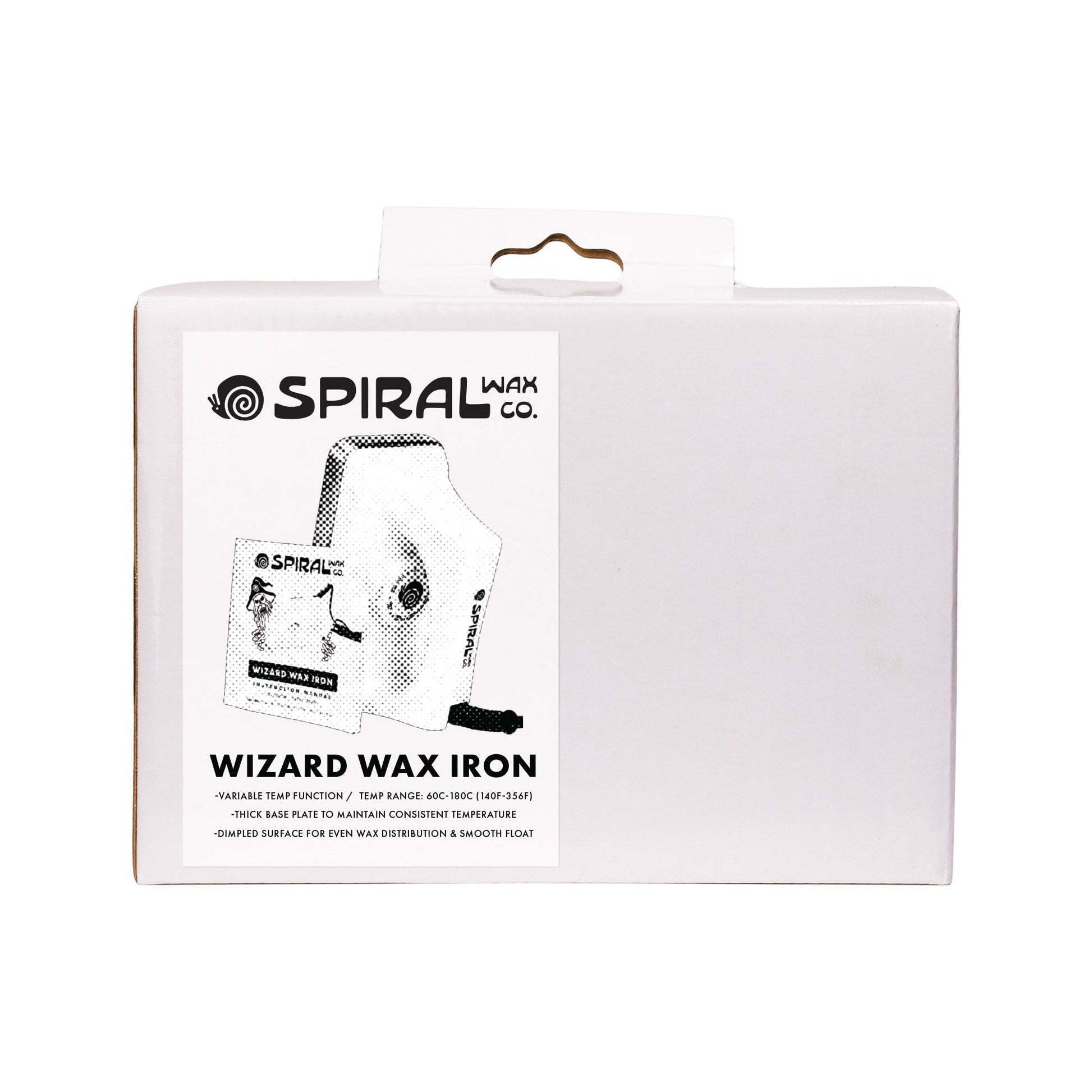 Spiral Wizard Wax Iron packaging