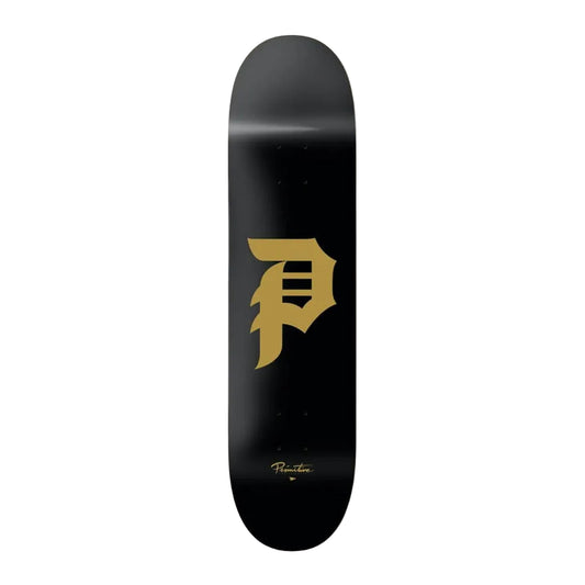 Primitive Dirty P Skateboard Deck Black Gold 8.5