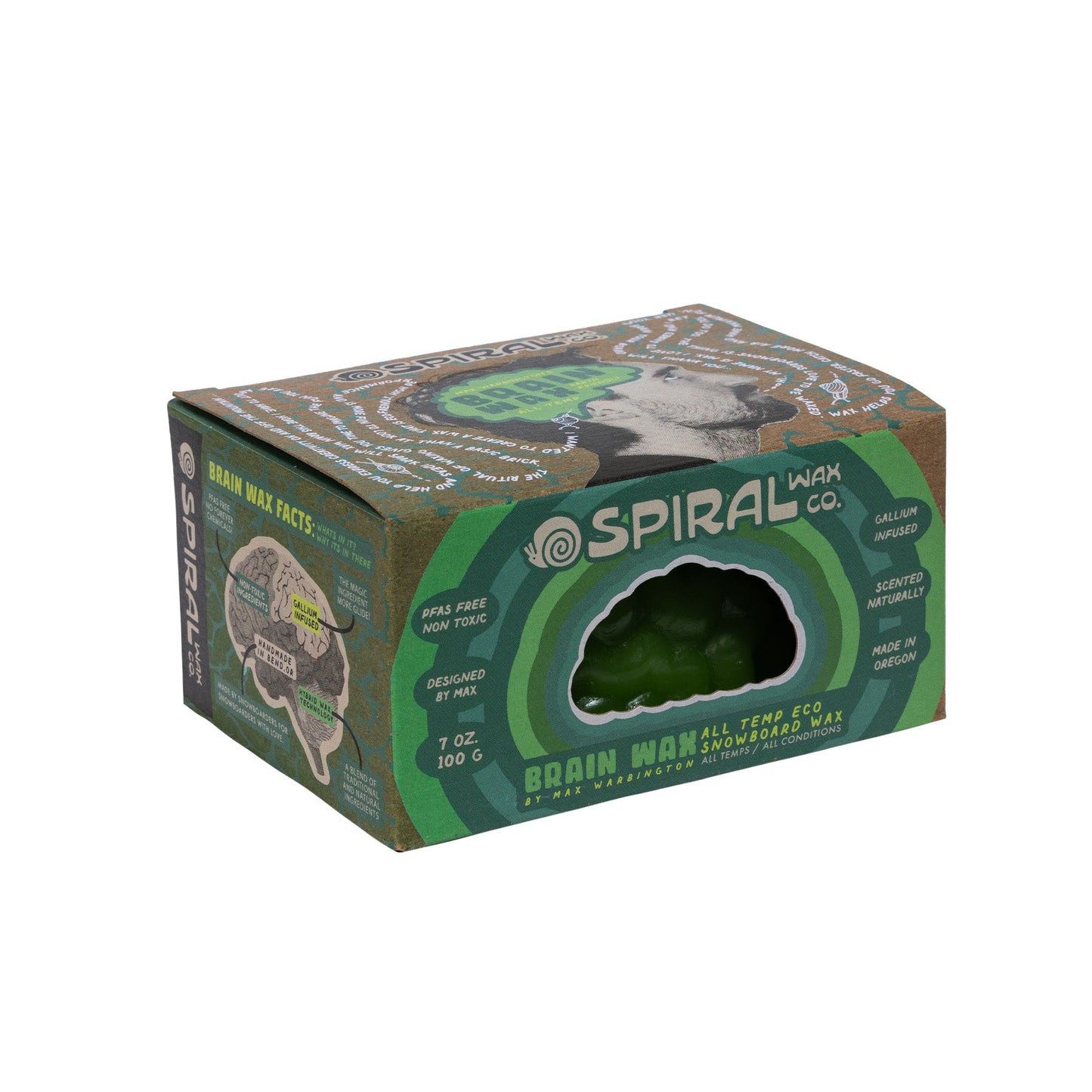 Spiral Brain Wax box angled
