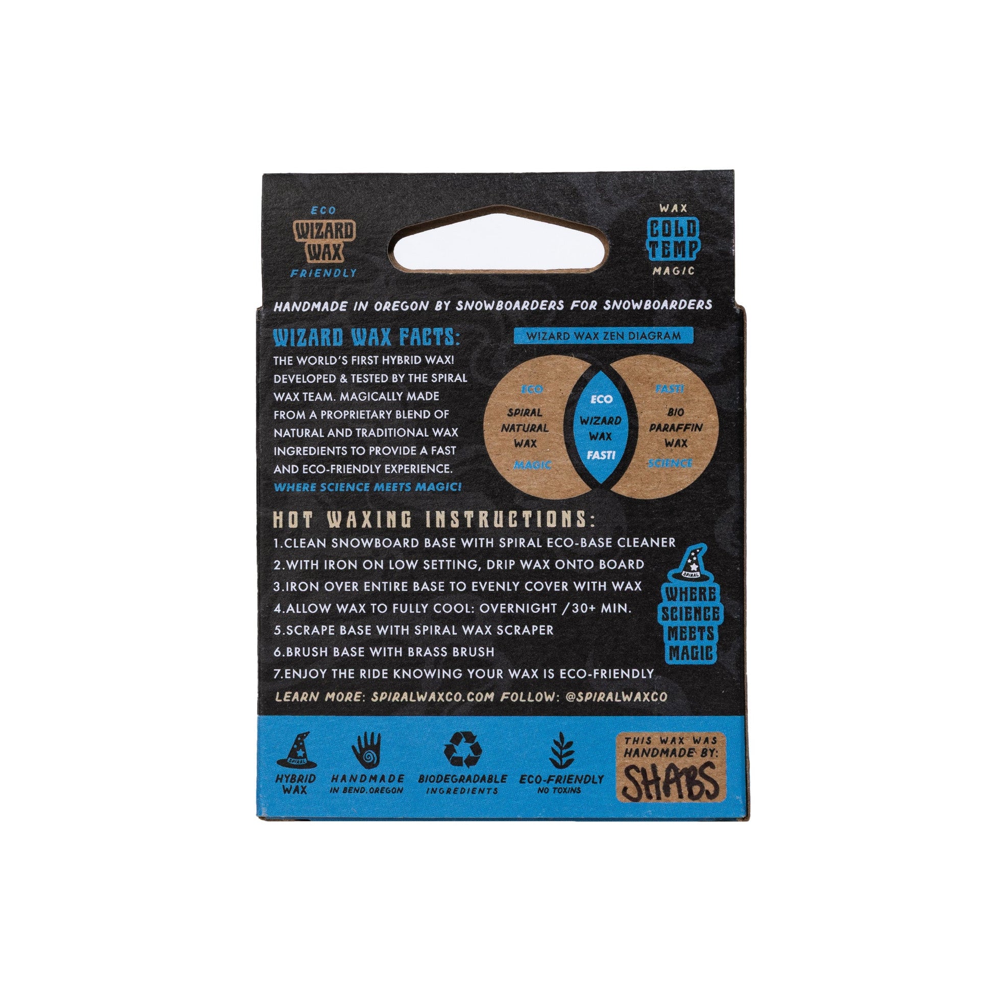 Spiral Wizard Wax Cold-Temp box back