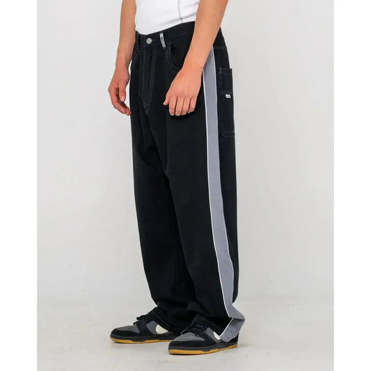 Rusty Flip Daddy Taped Baggy Fit Pants - Black