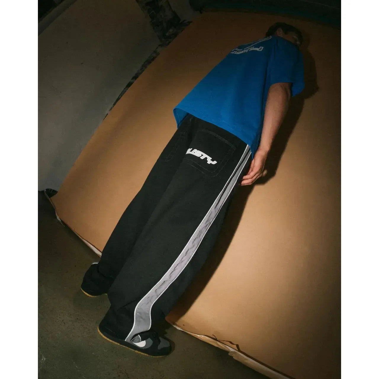 Rusty Flip Daddy Taped Baggy Fit Pants - Black