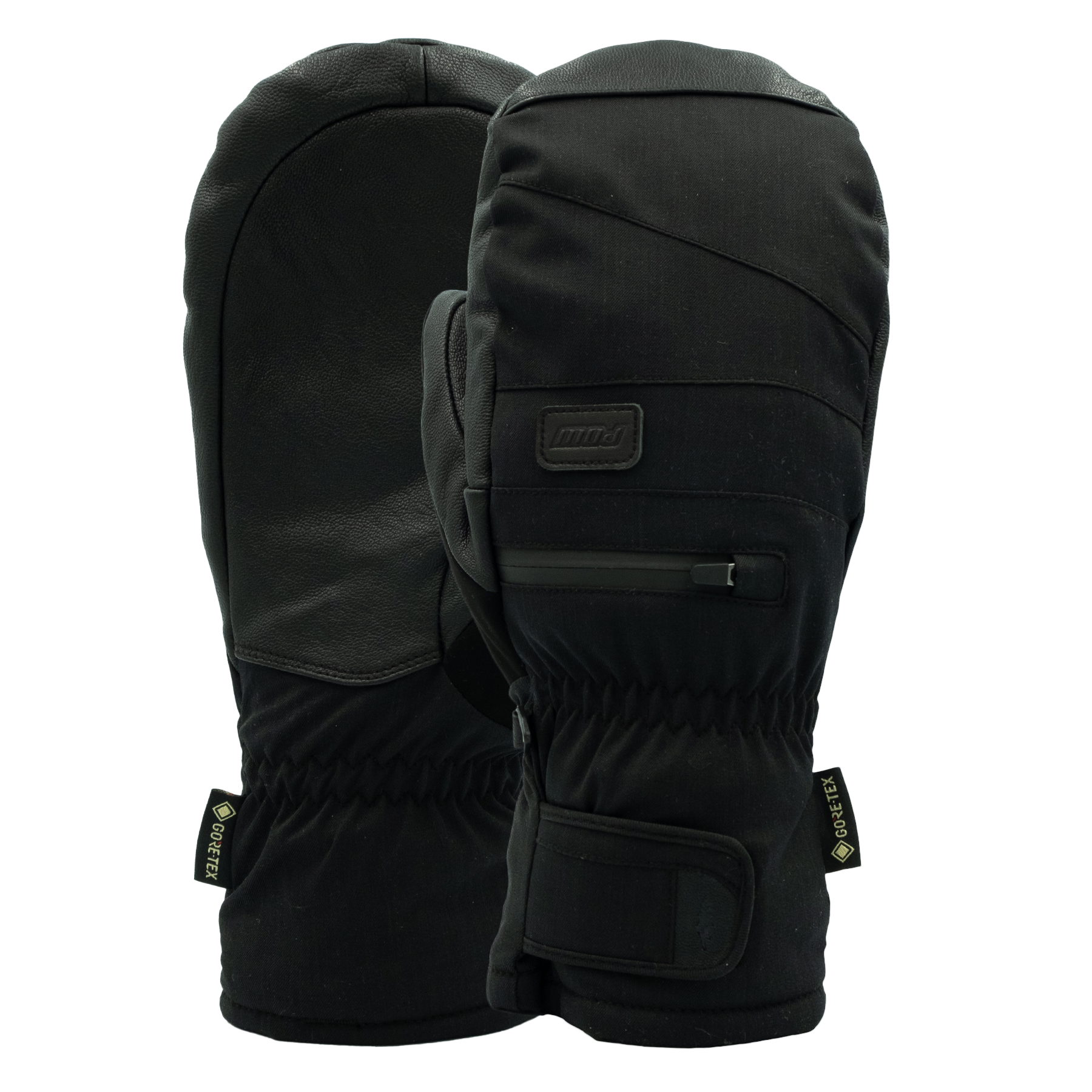POW Wayback GTX Short Mitt + Leather - Black