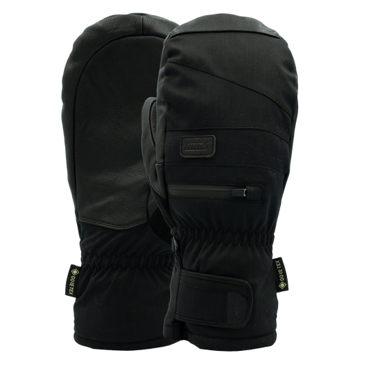 POW Wayback GTX Short Mitt + Leather - Black