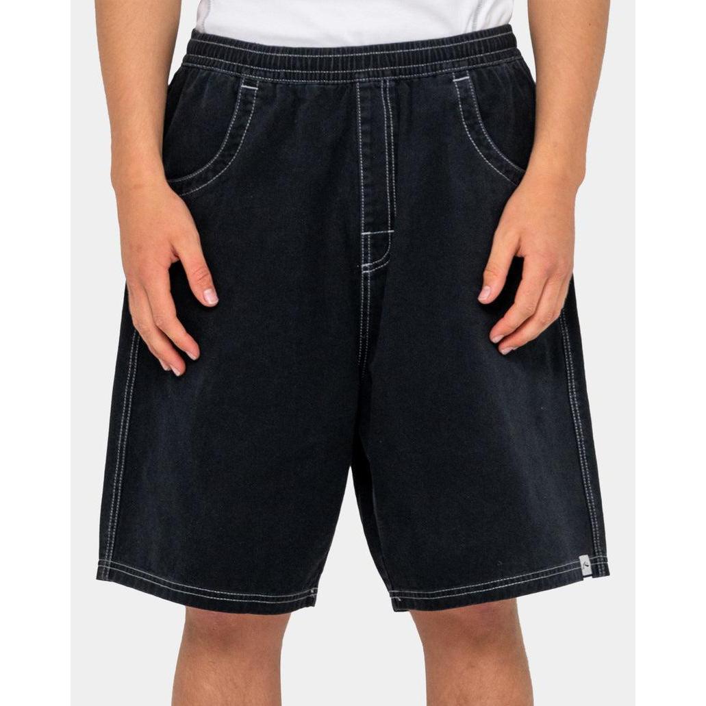 2026 Rusty Flip Daddy Elastic Baggy Shorts - Black